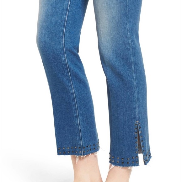 FRAME 👖👖👖Le High Stud Raw Hem Ankle Straight Jeans - Picture 9 of 9